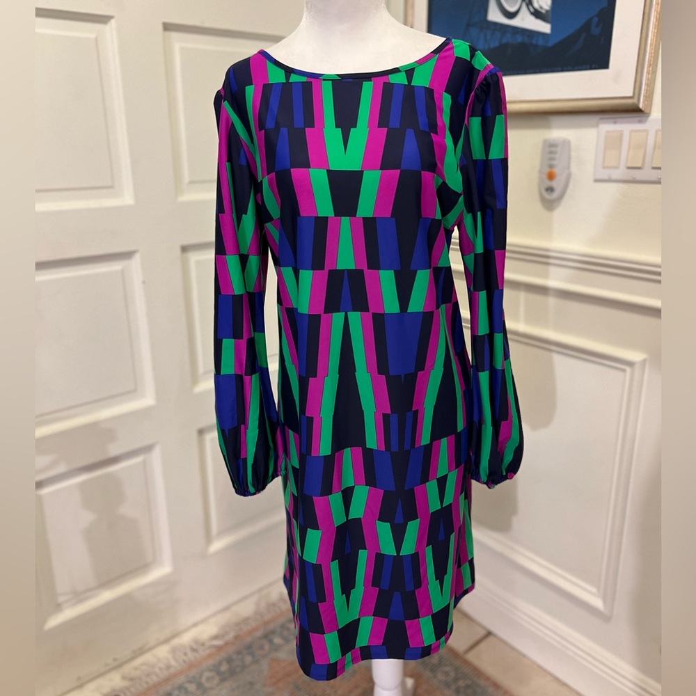 NWT Jude Connally Chloe  Geometric Shift Dress Sz XL